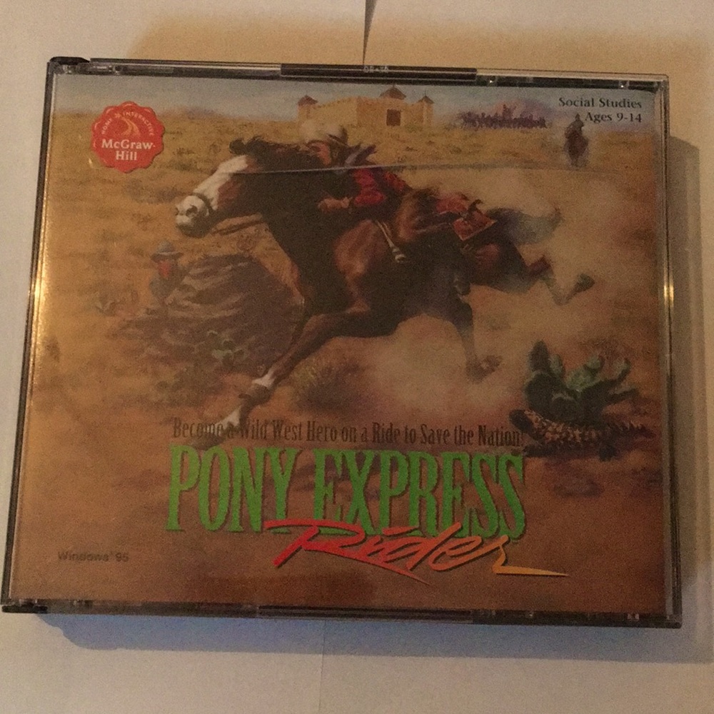 🐎 Vintage (1997) Pony Express Rider Interactive CD-Roms 🐴